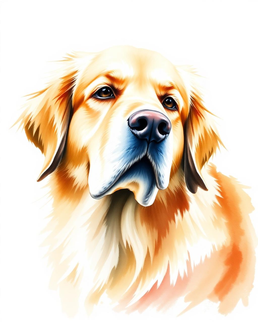 Watercolor pet portrait in gift bundle